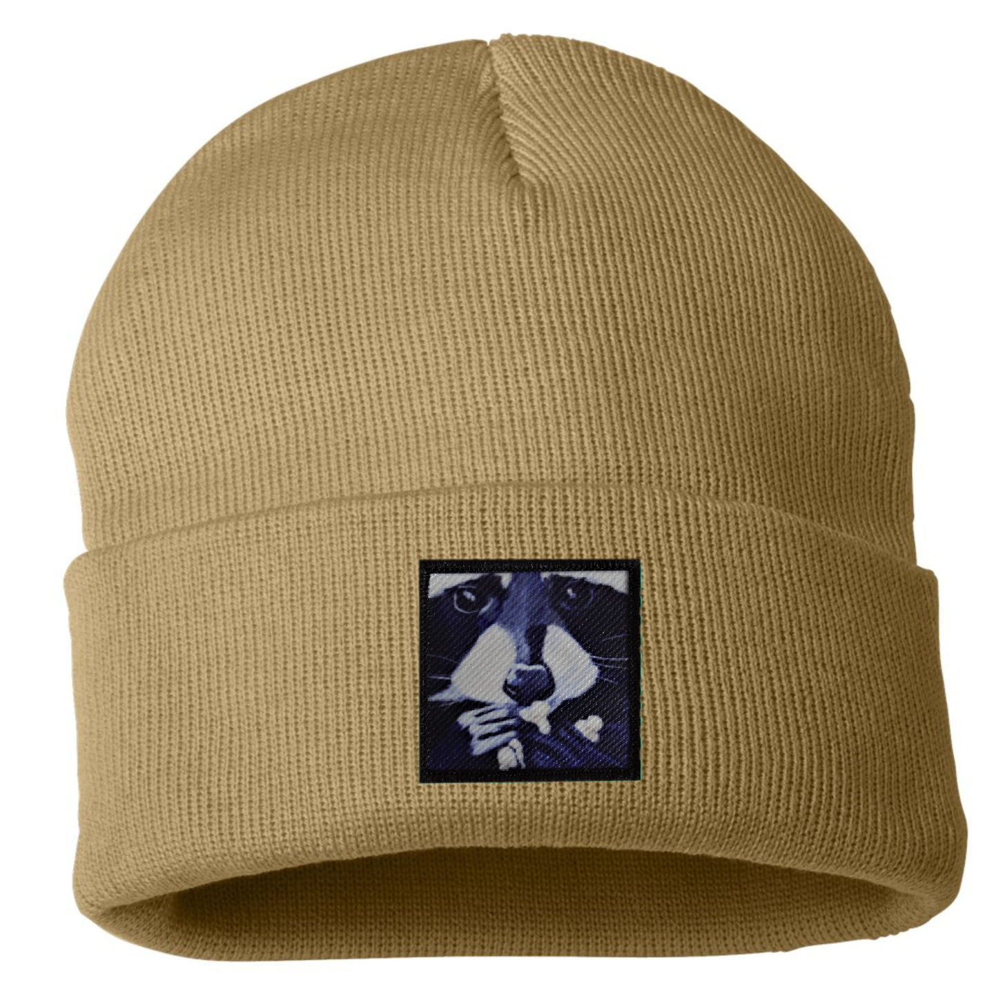 Raccoon Pop Beanie Hats Flyn Costello Camel