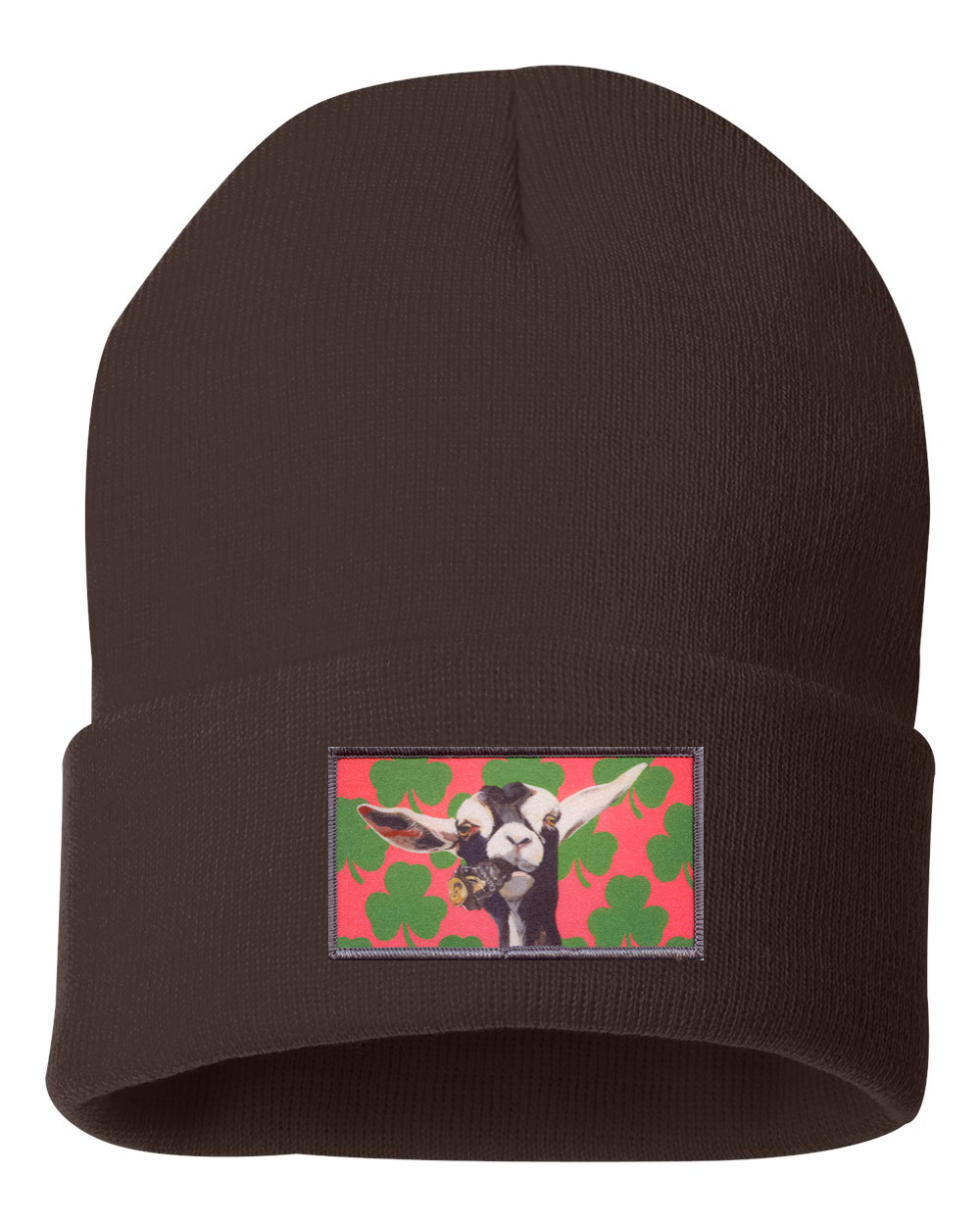 Can Crusher Goat Beanie Hats FlynHats Brown