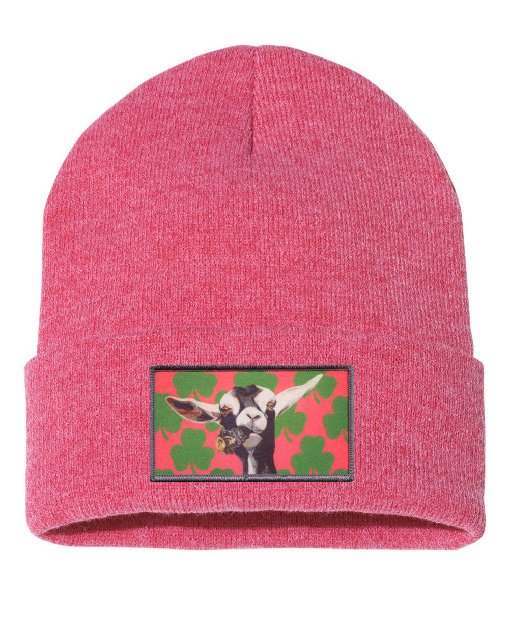 Can Crusher Goat Beanie Hats FlynHats Heather Red