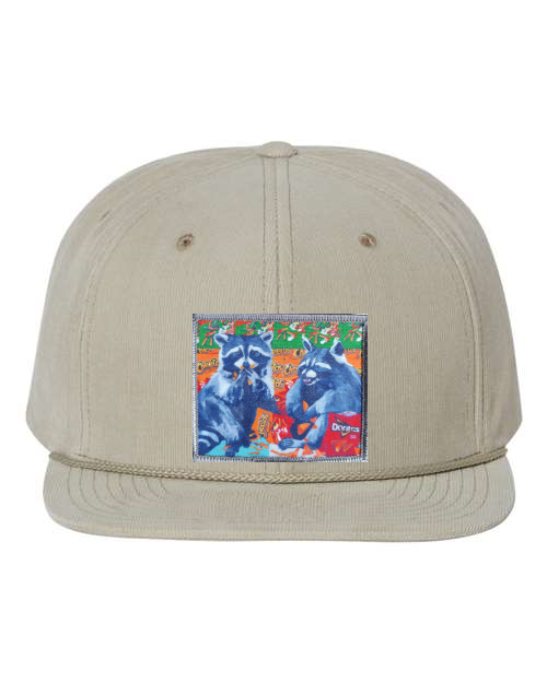 Tan Corduroy Flat Bill Trucker Hats Flyn Costello Junkfood Bandits