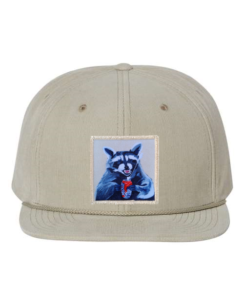 Tan Corduroy Flat Bill Trucker Hats Flyn Costello Camp Crasher