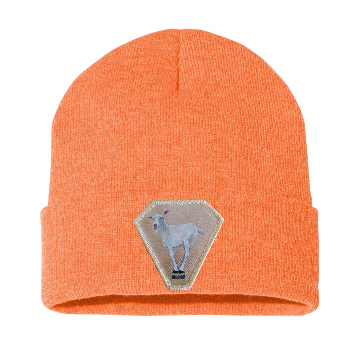 Diamond Goat Beanie Hats Flyn Costello Heather Orange