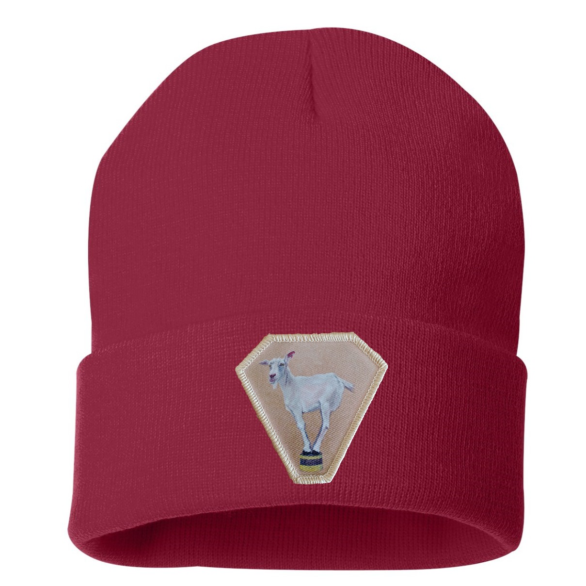 Diamond Goat Beanie Hats Flyn Costello Cardinal Red