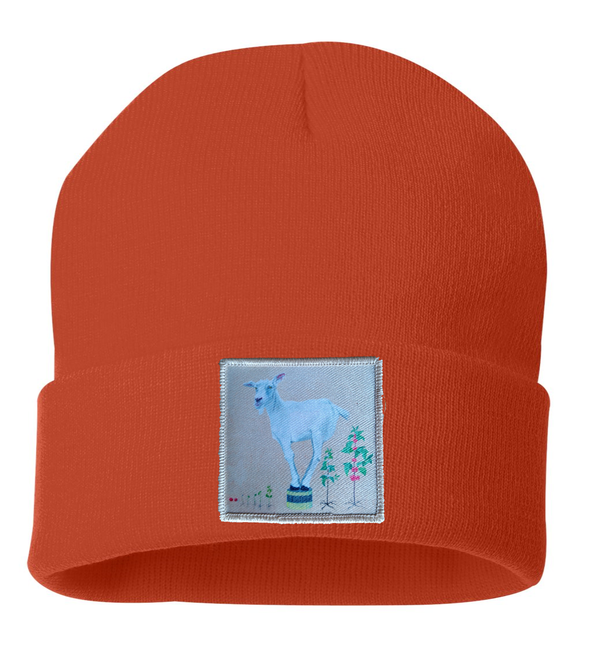 The Discoverer Goat Beanie Hats Flyn Costello Burnt Orange