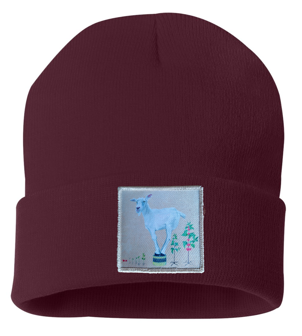 The Discoverer Goat Beanie Hats Flyn Costello Maroon