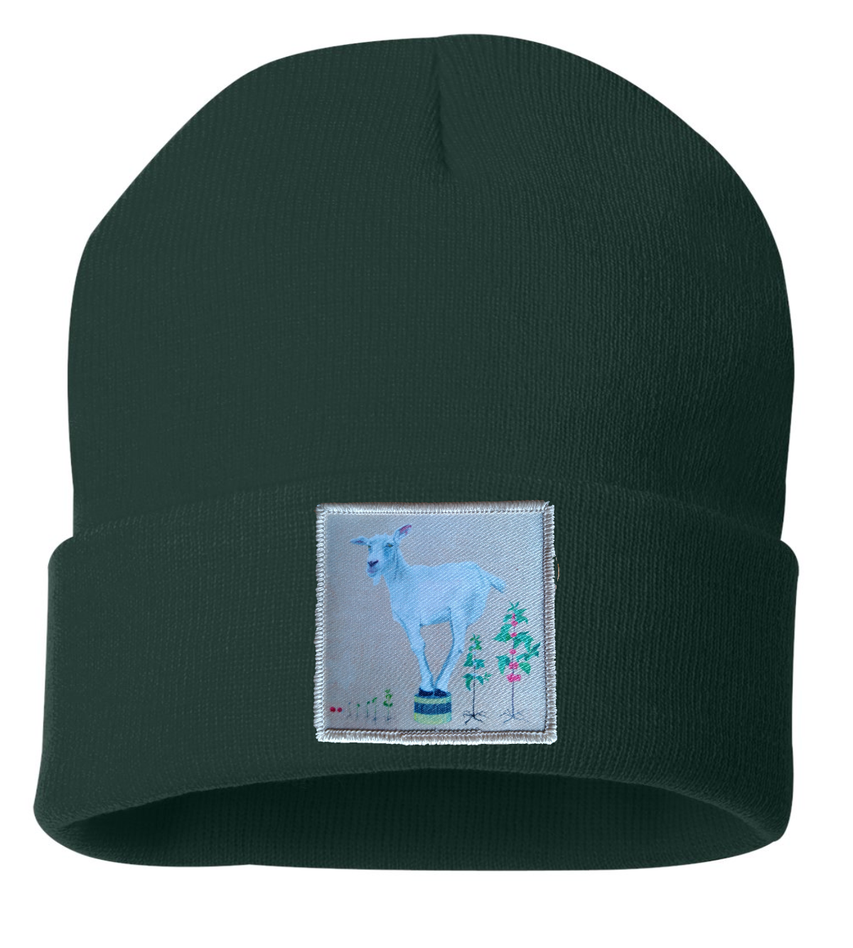 The Discoverer Goat Beanie Hats Flyn Costello Forest Green