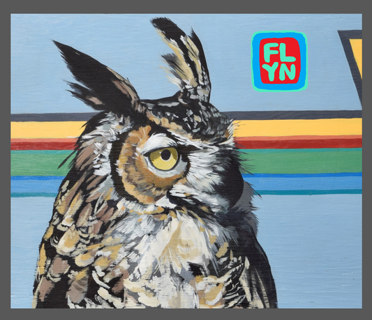 Gaia Owl Sticker Stickers Flyn_Costello_Art 2x2 inches