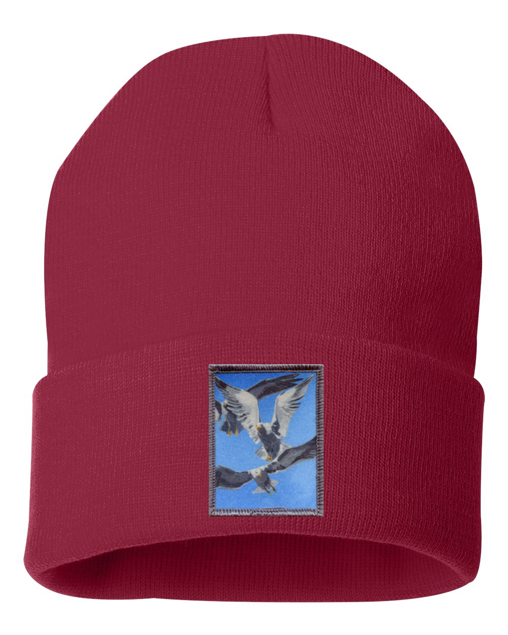 Flock Of Seagulls Beanie Hats FlynHats Cardinal Red