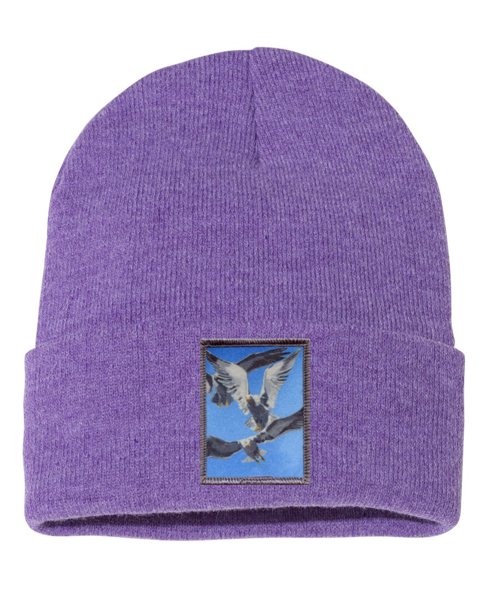 Flock Of Seagulls Beanie Hats FlynHats Heather Purple