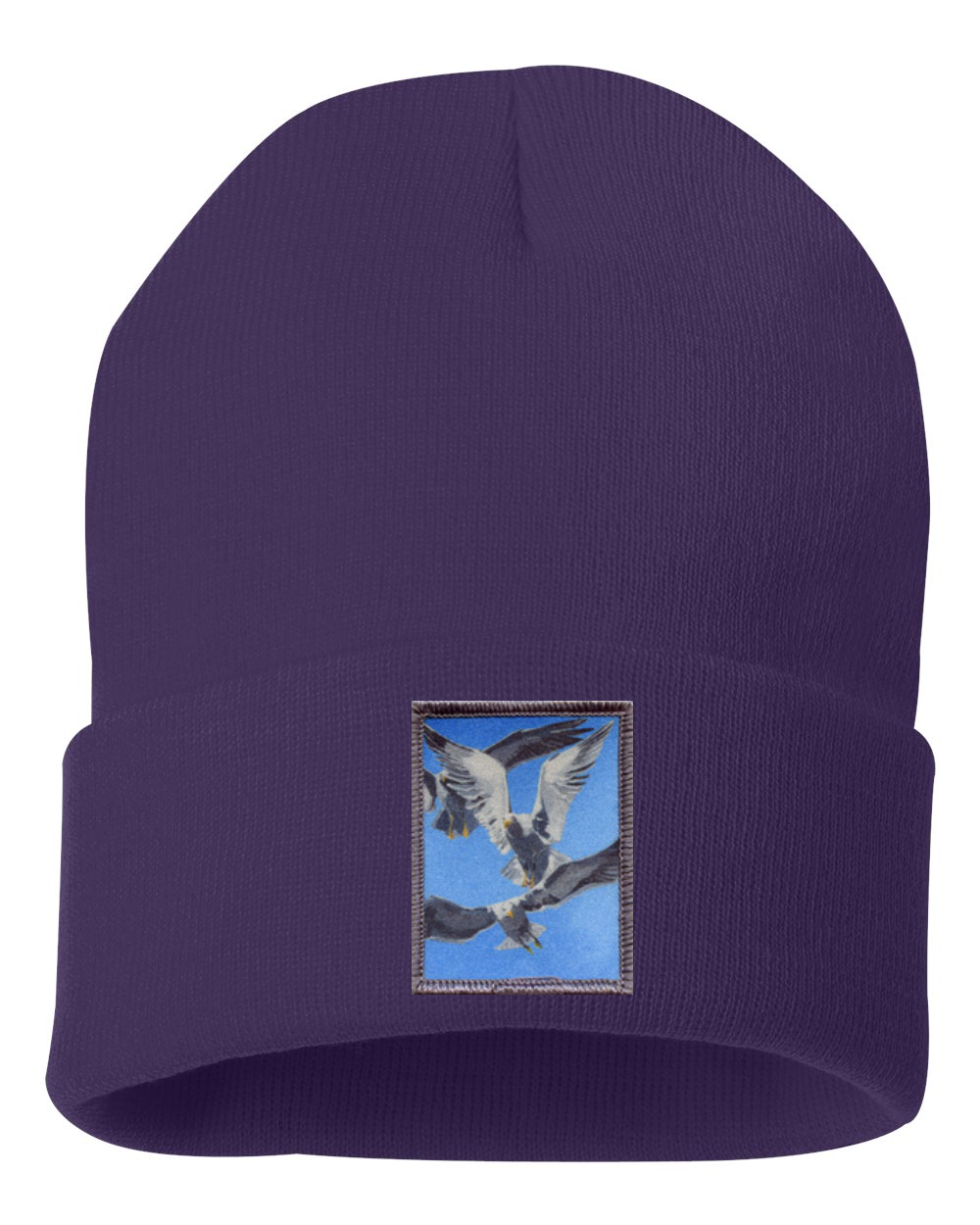 Flock Of Seagulls Beanie Hats FlynHats Purple