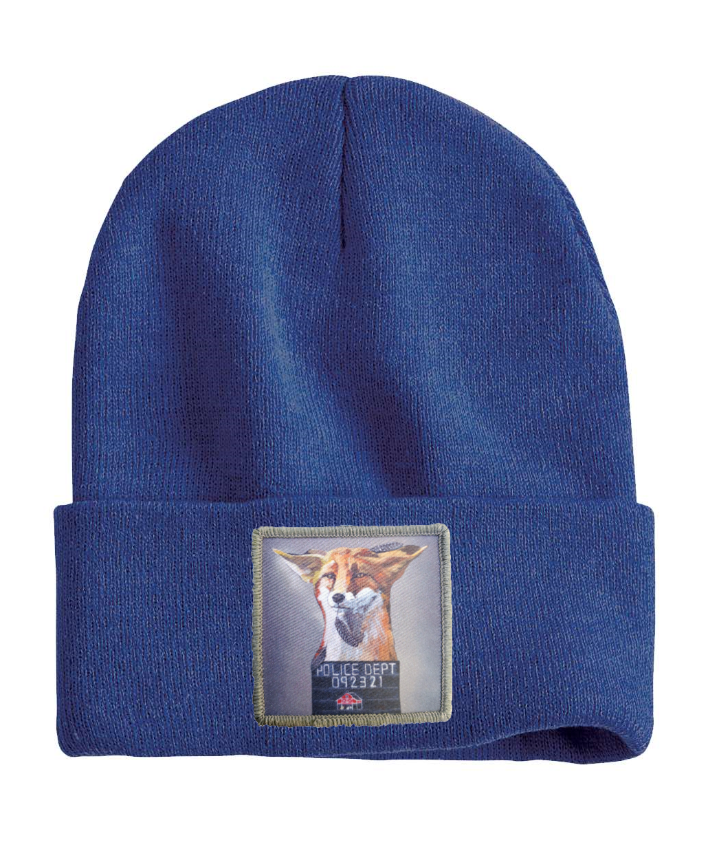 Fox Beanie Hats Flyn Costello Heather Blue