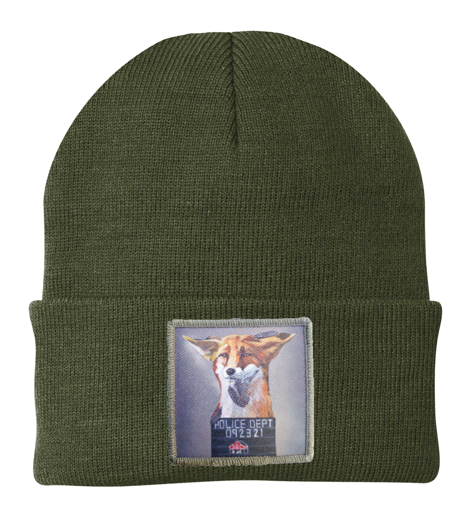 Fox Beanie Hats Flyn Costello Olive