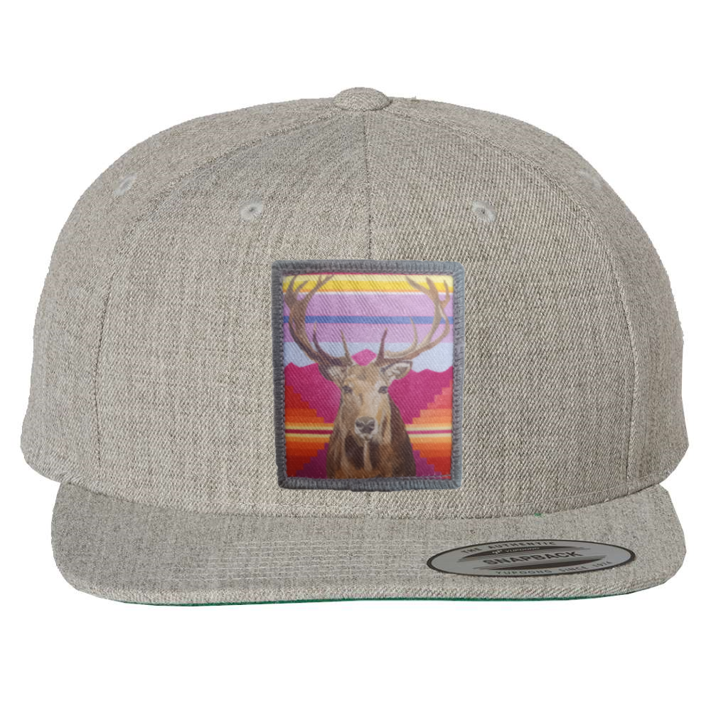 Heather Grey Snapback Hats Flyn Costello Elk