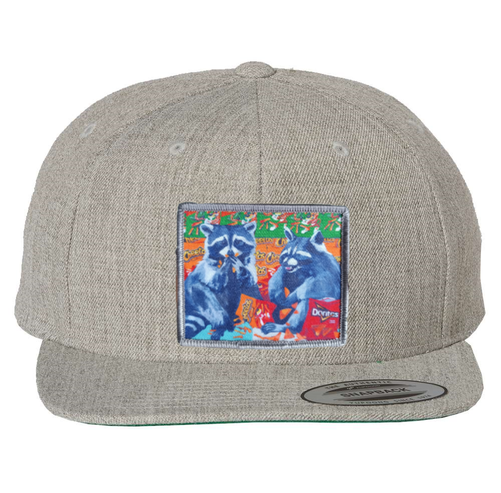 Heather Grey Snapback Hats Flyn Costello Junkfood Bandits  