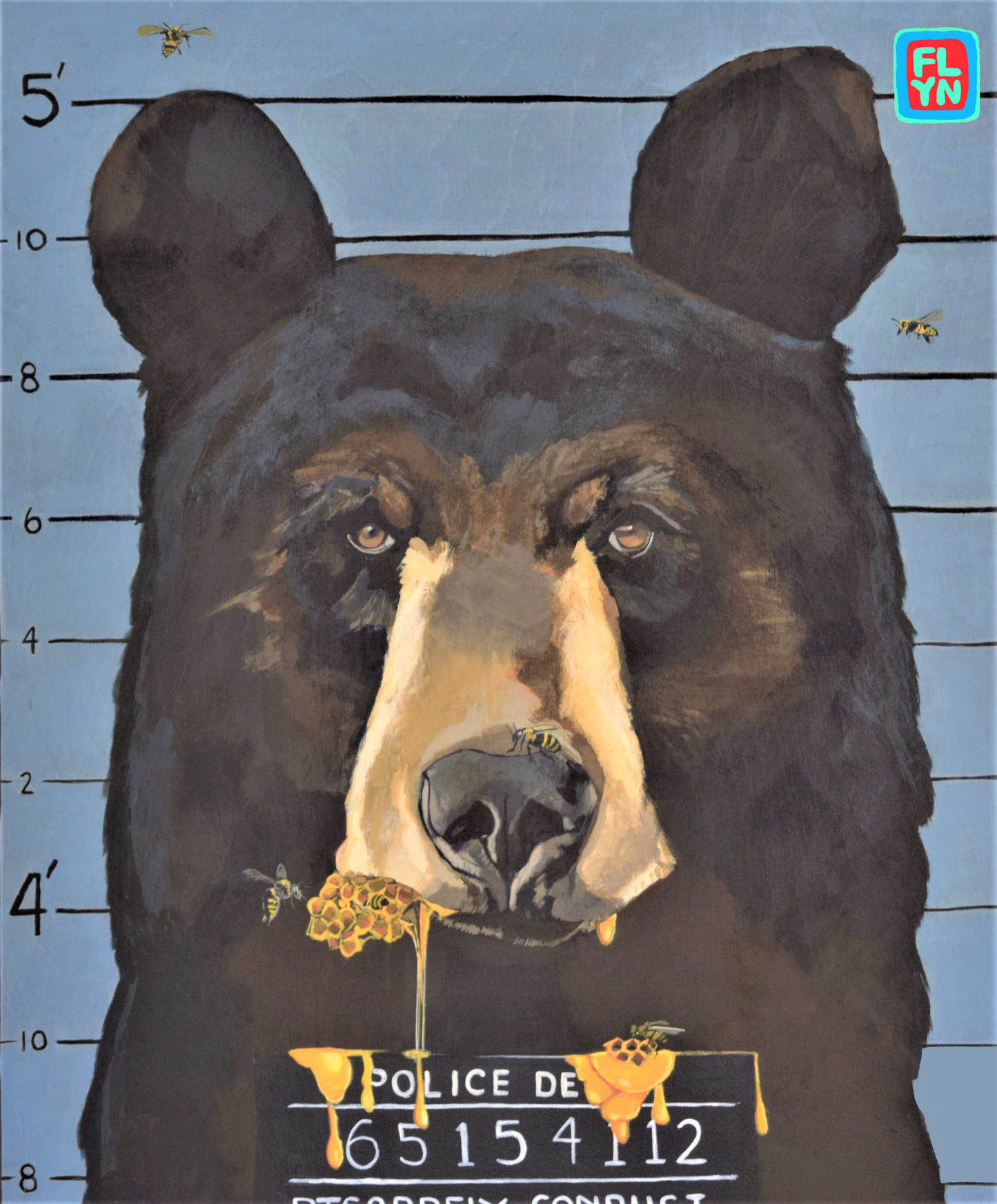 The Usual Suspects: Bear Sticker Stickers Flyn Costello 2x2.5 inches
