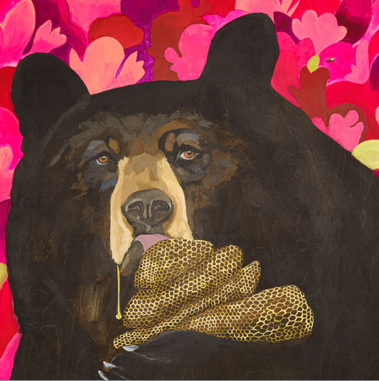 Honey Bear Mini Print/Card postcards FlynHats