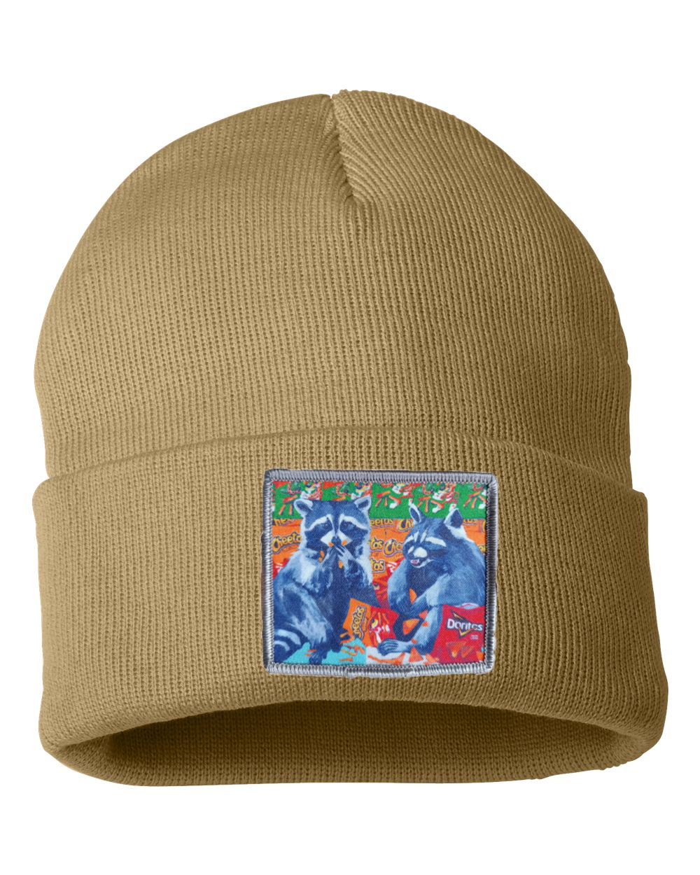 Junk Food Bandits Raccoon Beanie Hats Flyn_Costello_Art Camel