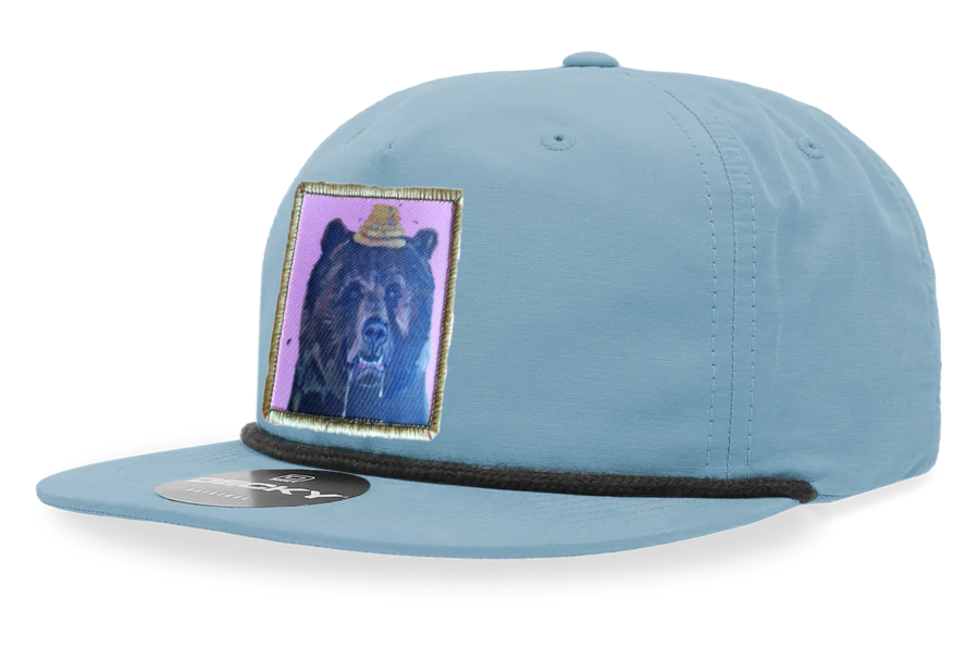Sky/Black Rope Cap Hats FlynHats