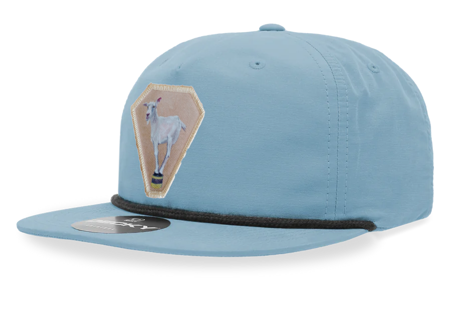 Sky/Black Rope Cap Hats FlynHats Diamond Goat