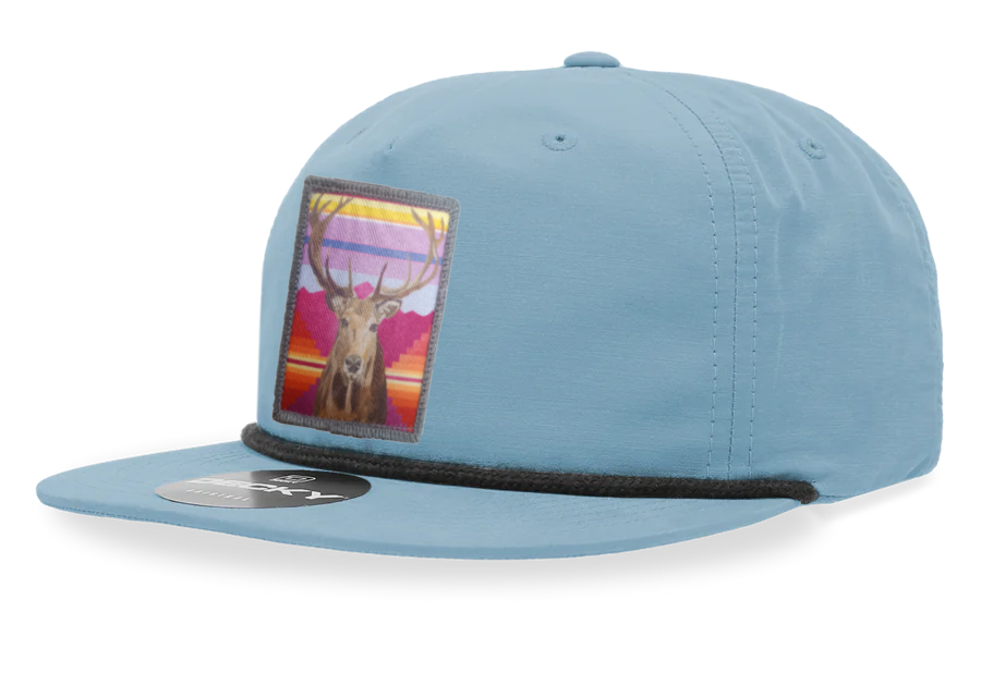 Sky/Black Rope Cap Hats FlynHats Elk