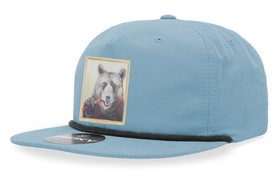 Sky/Black Rope Cap Hats FlynHats Slim Jimmy