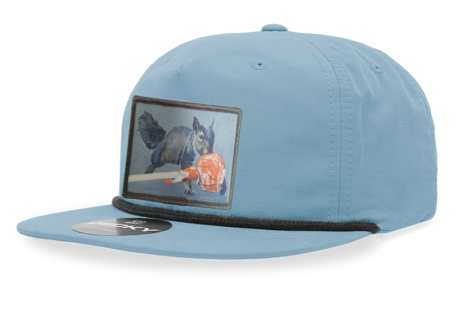 Sky/Black Rope Cap Hats FlynHats Secret Stash