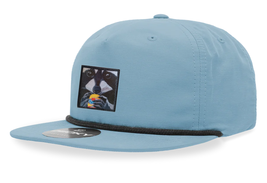 Sky/Black Rope Cap Hats FlynHats The Snack Kid