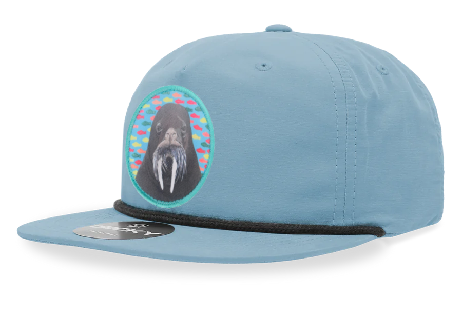 Sky/Black Rope Cap Hats FlynHats Walrus