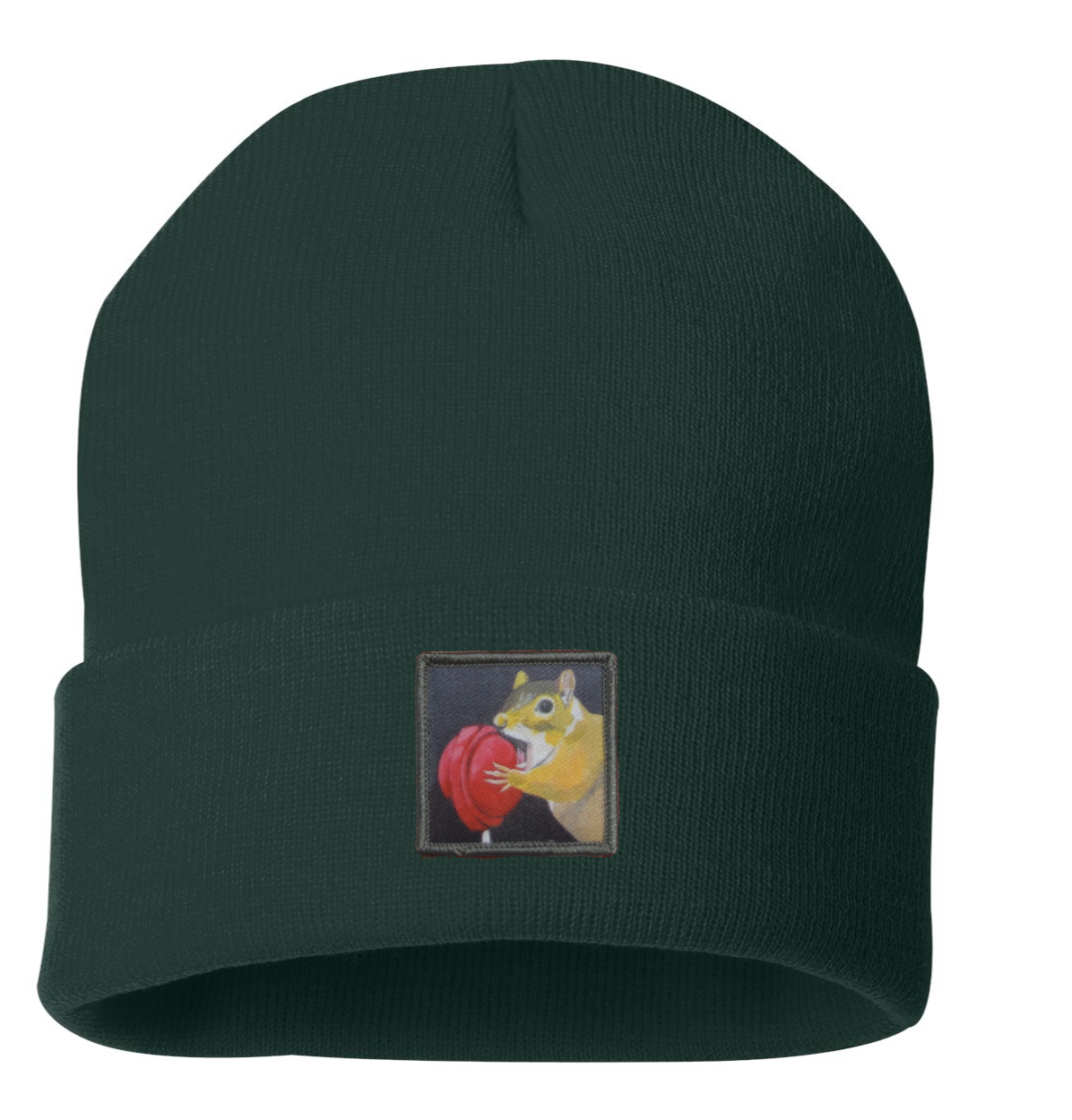 Lolly Squirrel Beanie Hats Flyn Costello Forest Green