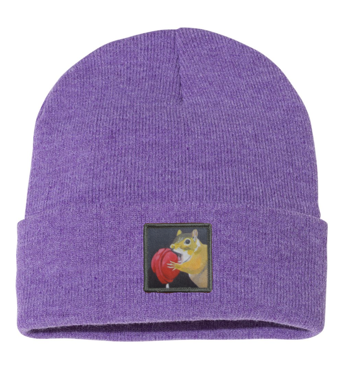 Lolly Squirrel Beanie Hats Flyn Costello Heather Purple