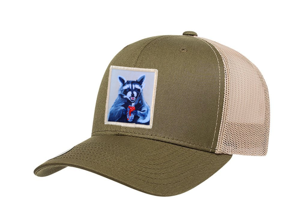Moss-Khaki Trucker Hats Flyn Costello Camp Crasher