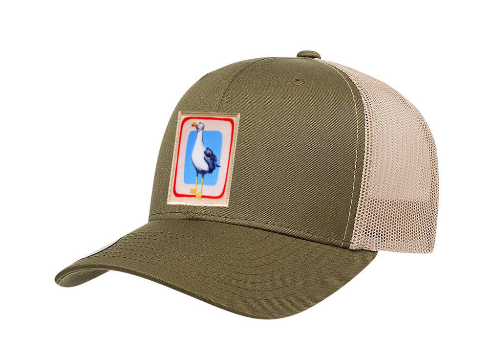 Moss-Khaki Trucker Hats Flyn Costello Seagull
