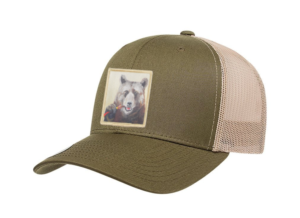 Moss-Khaki Trucker Hats Flyn Costello Slim Jimmy