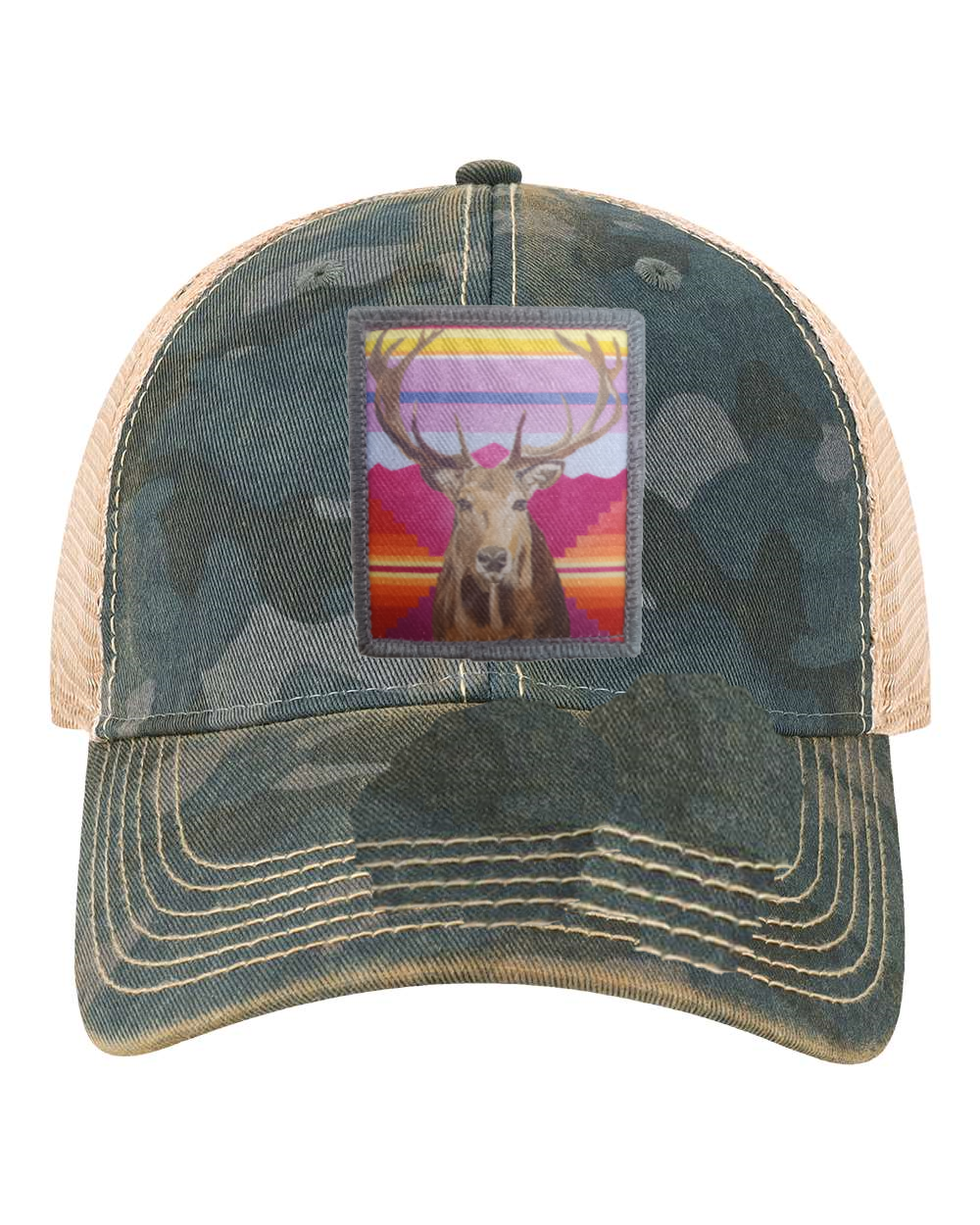 Navy Camo Unstructured Hats Flyn Costello Elk