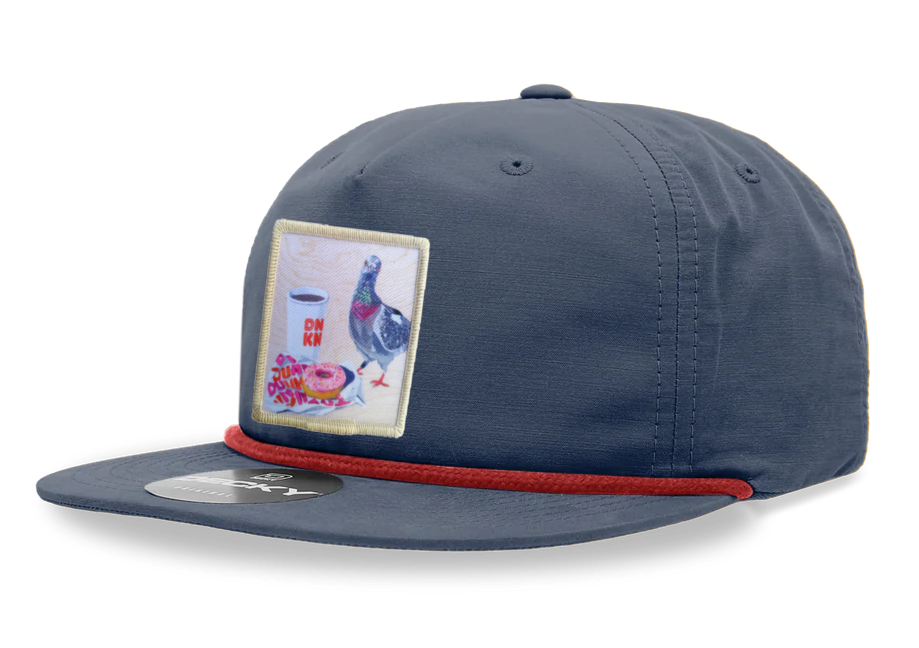 Navy/ Red Rope Cap Hats FlynHats Pigeons Run On Donuts