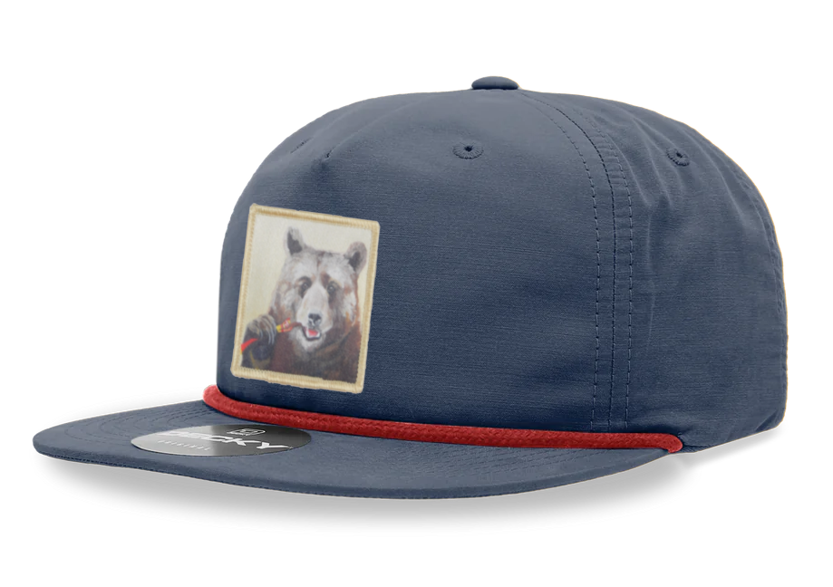 Navy/ Red Rope Cap Hats FlynHats Slim Jimmy