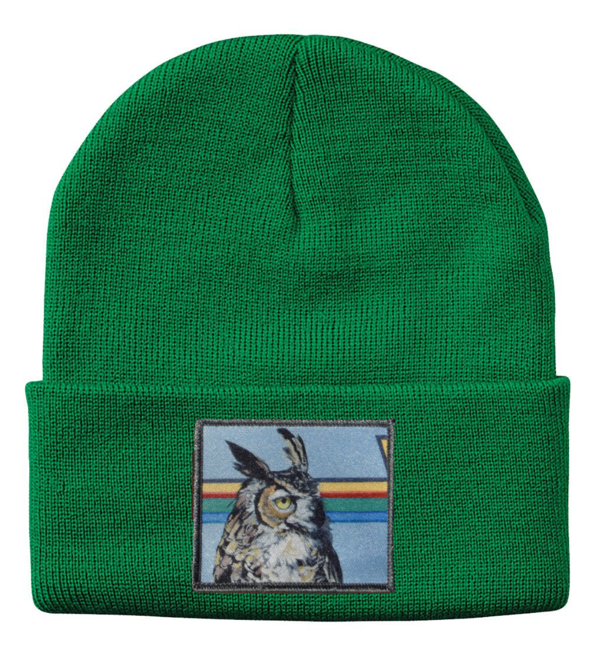 Gaia Owl Beanie Hats Flyn Costello Kelley Green  