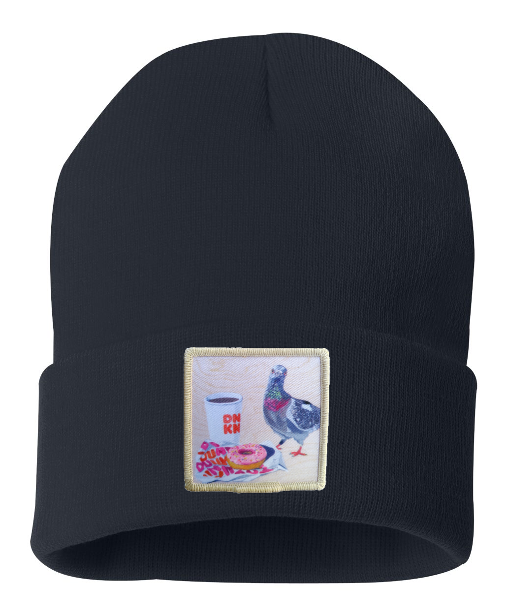 Pigeons Run on Donuts Beanie Hats Flyn Costello