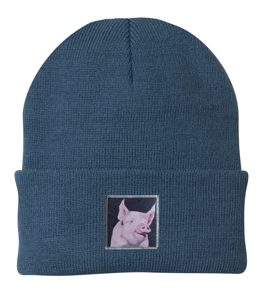 Piggie Beanie Hats Flyn Costello Dusty Blue