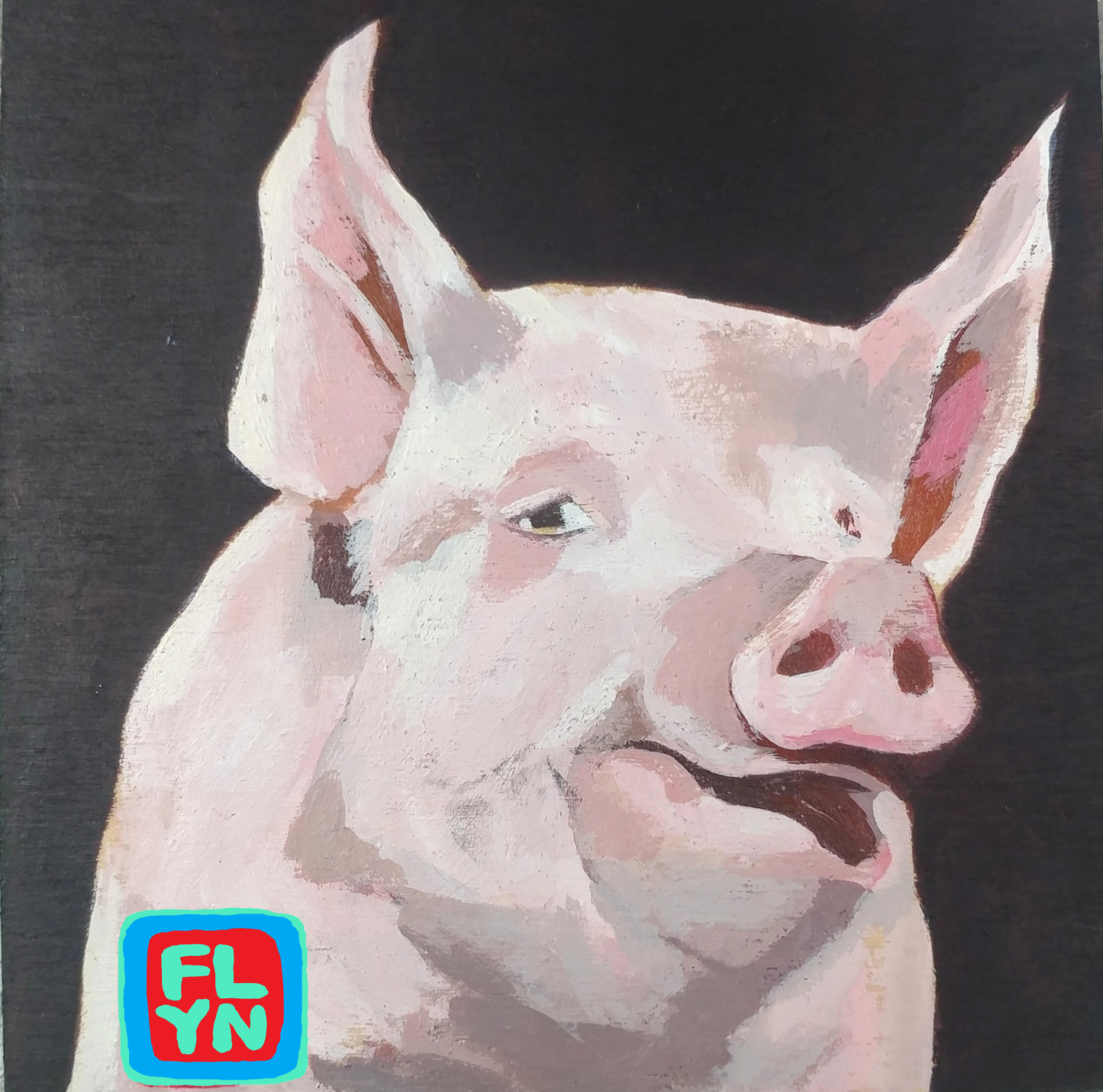Piggie Sticker Stickers Flyn_Costello_Art 2x2 inches