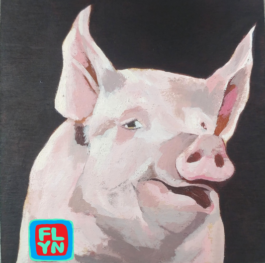 Piggie Sticker Stickers Flyn_Costello_Art 2x2 inches