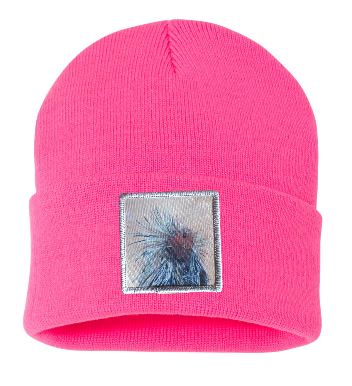 Porcupine Beanie Hats Flyn Costello Neon Pink