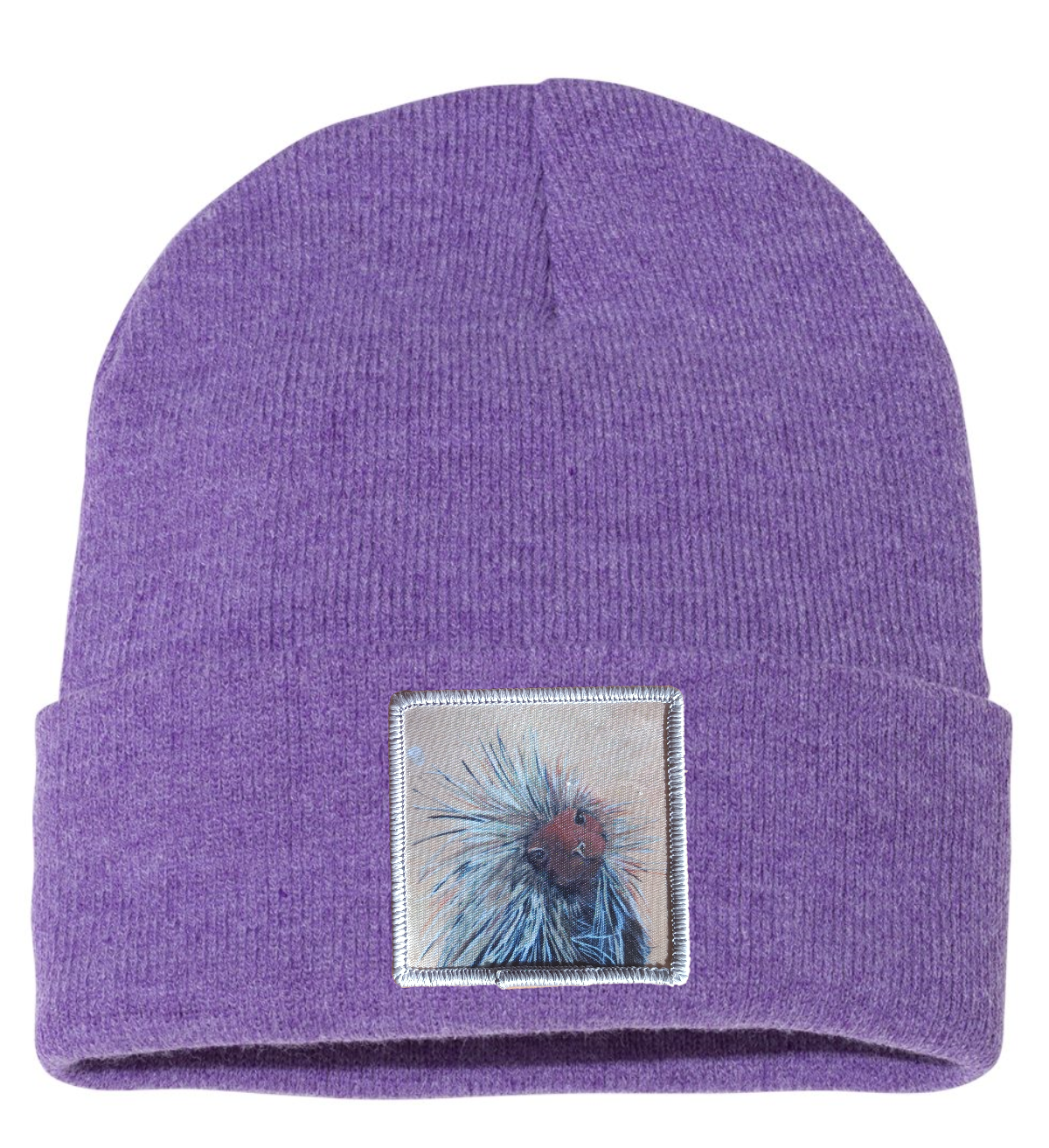 Porcupine Beanie Hats Flyn Costello Heather Purple