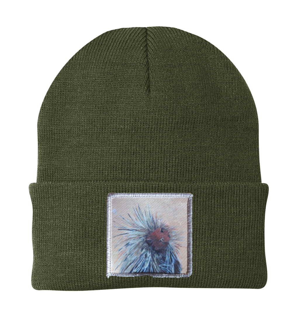 Porcupine Beanie Hats Flyn Costello Olive