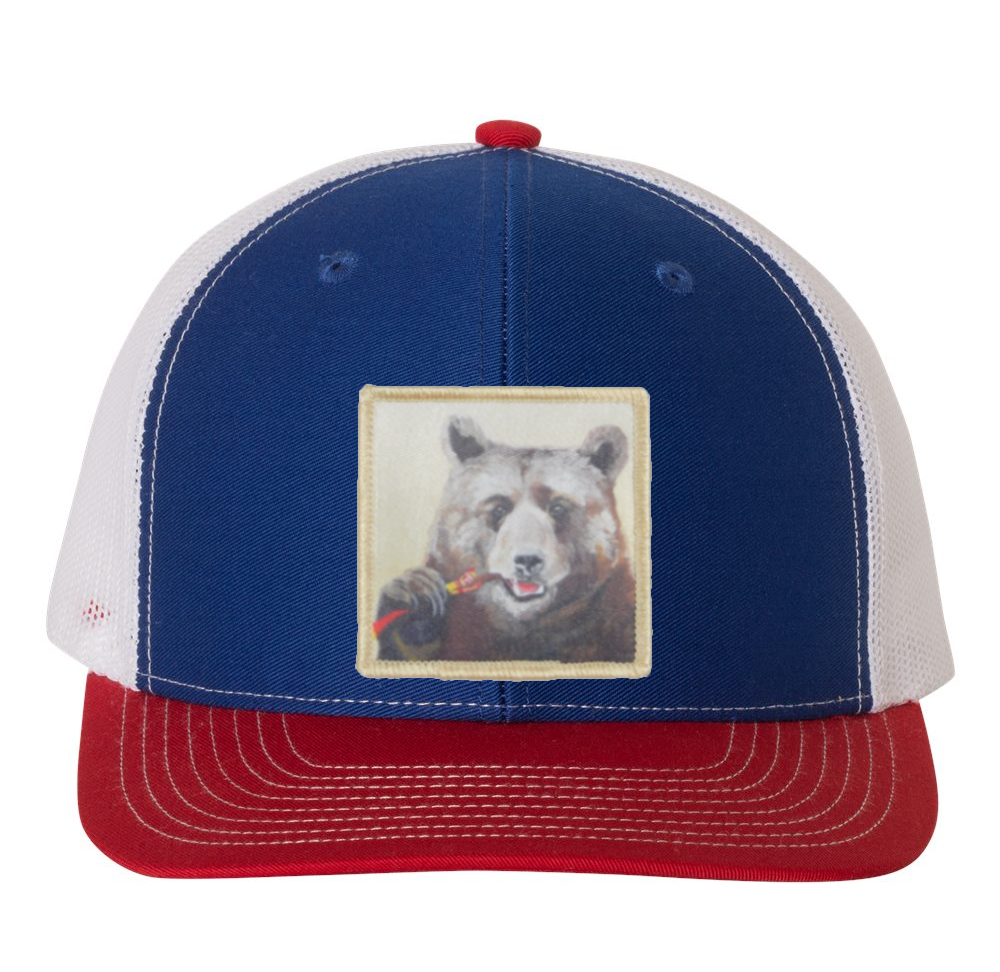 Red/White/Royal Trucker Hats Flyn Costello Slim Jimmy