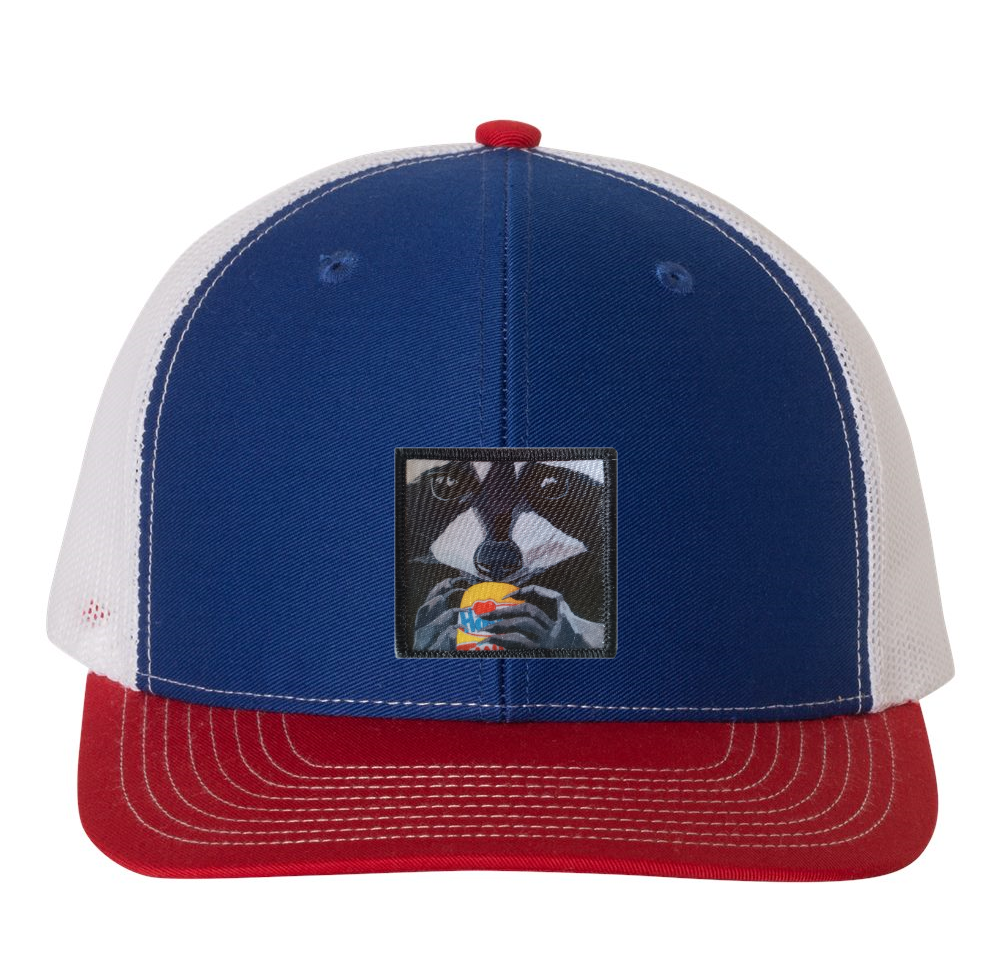 Red/White/Royal Trucker Hats Flyn Costello The Snack Kid