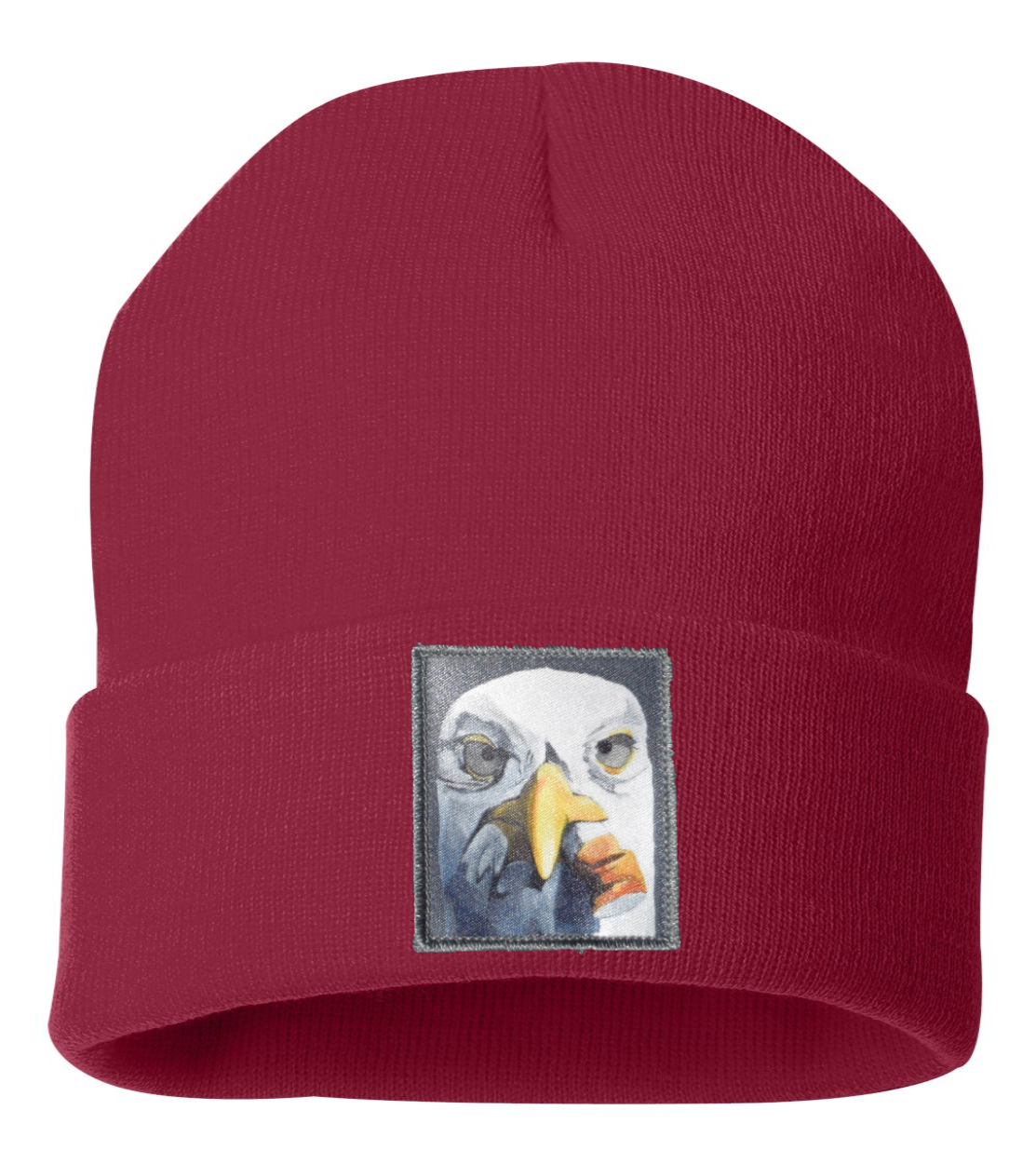 Seagull with Cig Beanie Hats Flyn Costello Cardinal Red