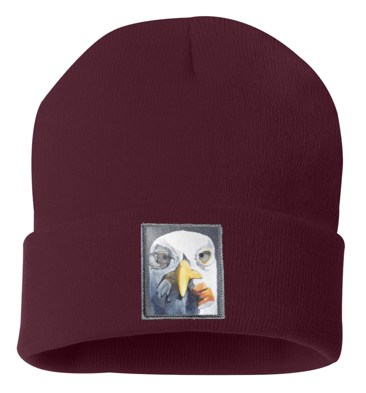 Seagull with Cig Beanie Hats Flyn Costello Maroon