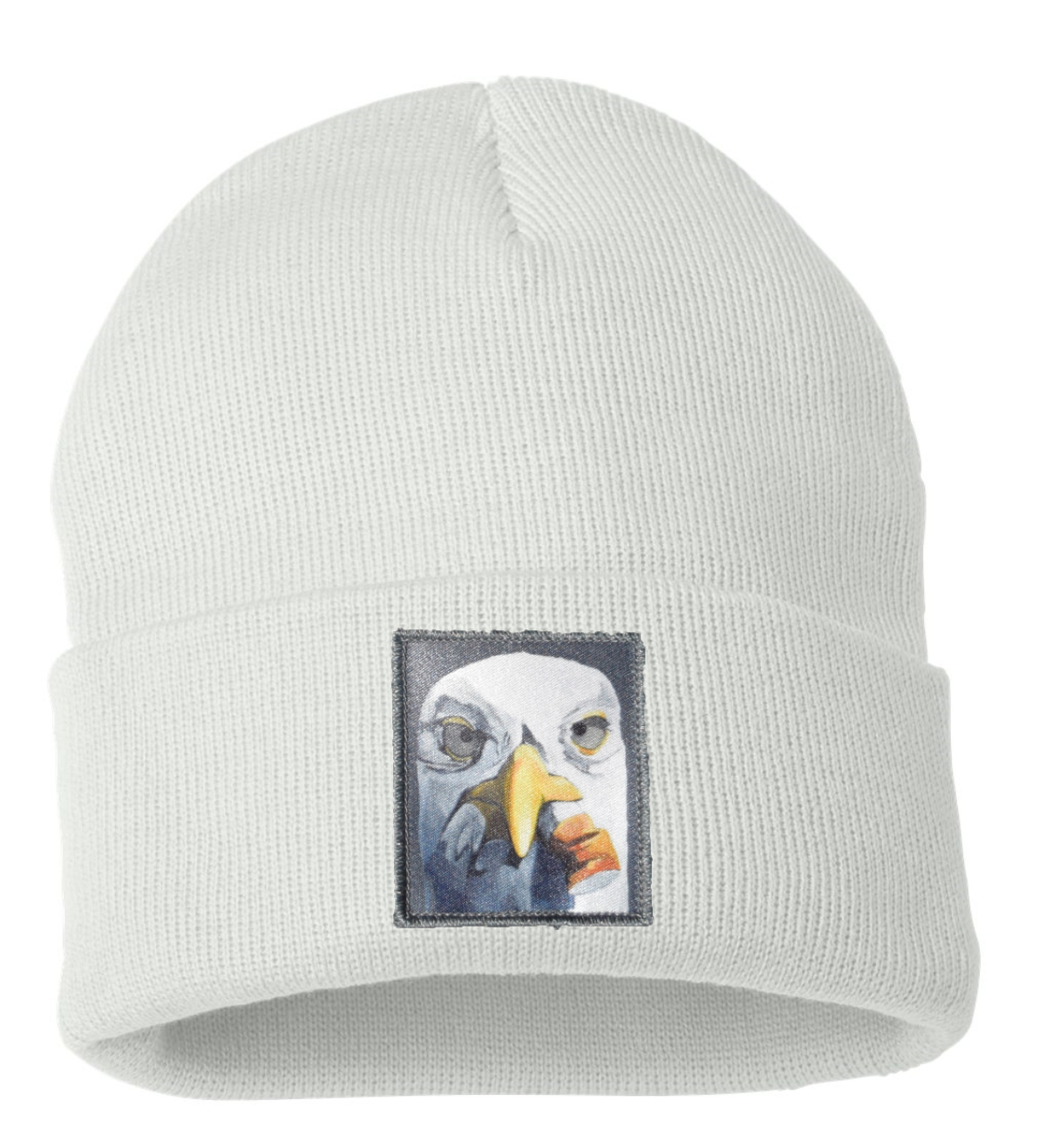 Seagull with Cig Beanie Hats Flyn Costello White