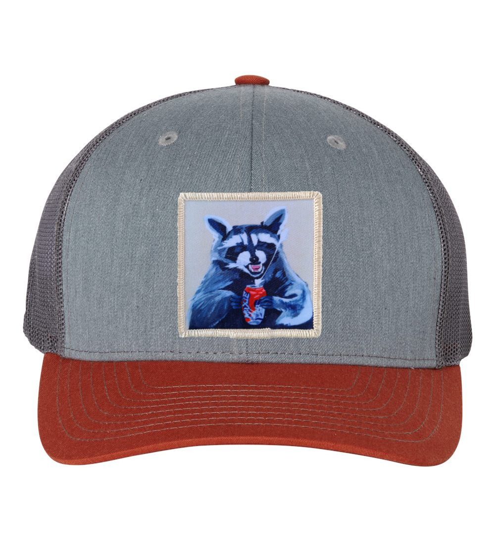 Grey/Terracotta Trucker Hats Flyn Costello Camp Crasher